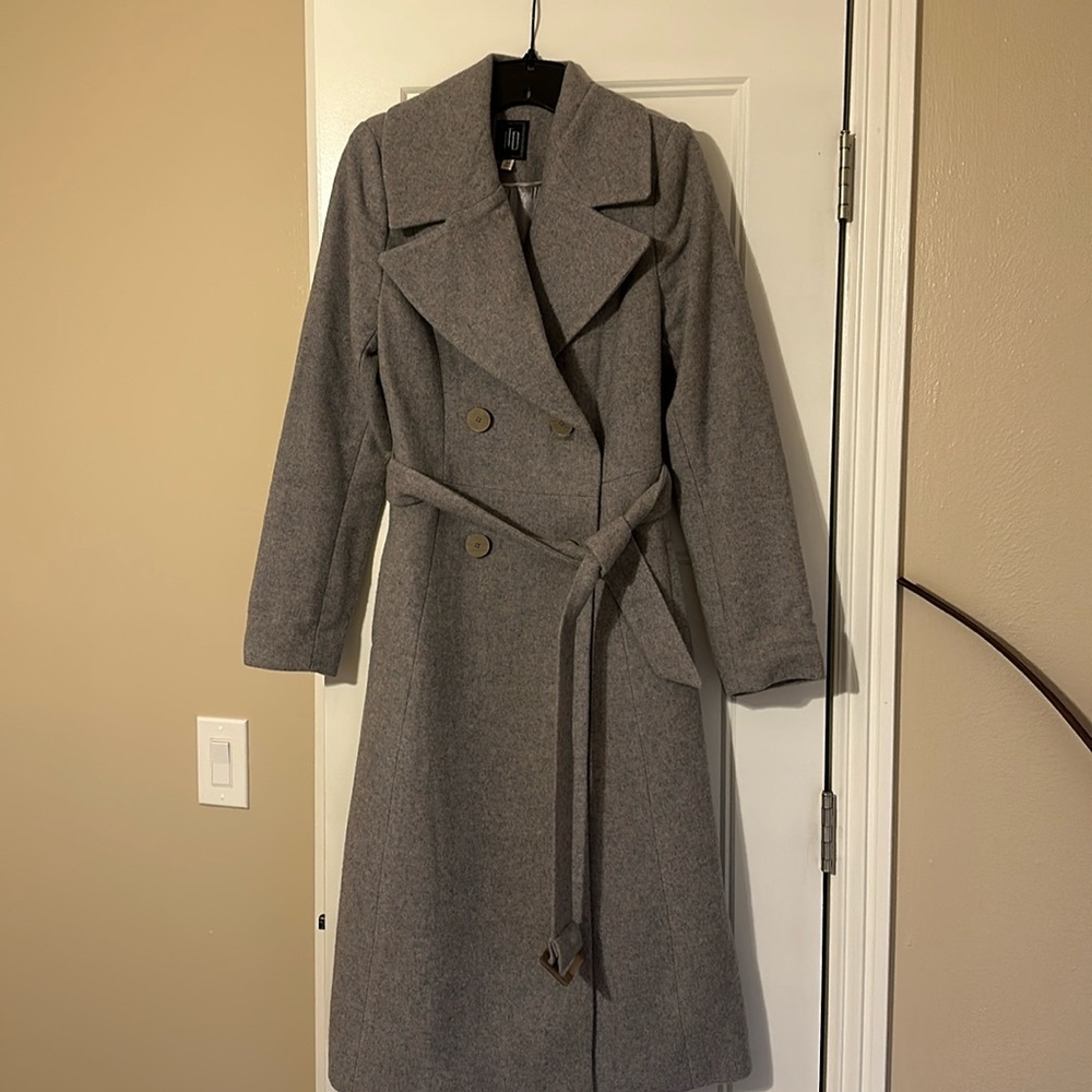 Gray Wool Coat - image 1